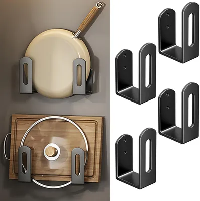 Produktbild von Topfdeckelhalter 4 Stück, bohrfreie Montage, für Küche