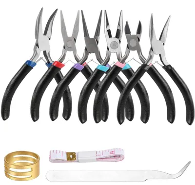 Productafbeelding van Sieradentang set - Ronde tang - Punttang en kettingtang - Set van 6 stuks