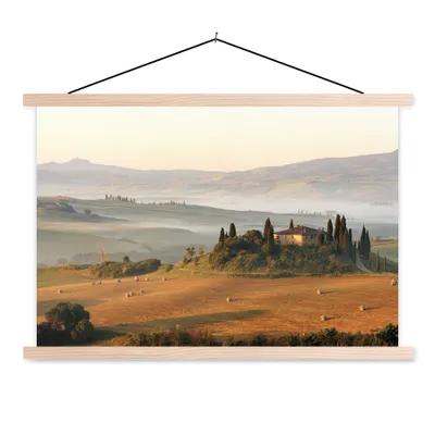 Produktbild von MuchoWow® Textilposter Toskana - Landschaft - Italien 60x40 cm mit holzfarbenen Rahmen - Bilder
