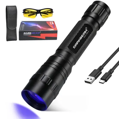 Imagen del producto de Linterna UV – luz de 365 nm, mini linterna potente, recargable por USB-C