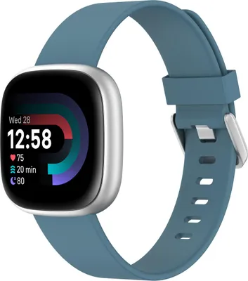Productafbeelding van imoshion Siliconen bandje voor de Fitbit Versa / Versa 2 / Versa Lite - Maat L - Blauw & Grijs