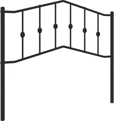 Produktbild von vidaXL Ersatz-Kopfteil Metall Schwarz 107 cm