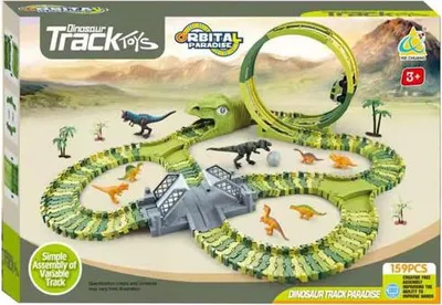 Image de Circuit Dinotrack avec looping et accessoires Dino Set de jeu