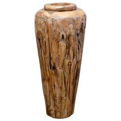 Image de vidaXL Vase décoratif 40 x 100 cm bois massif teck