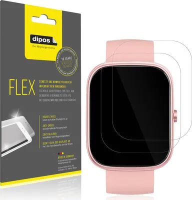 Produktbild von 2x Schutzfolie für Dyurwa T60 1.91 Zoll Folie, 100% Displayabdeckung, dipos Flex