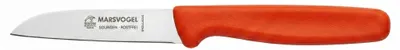 Produktbild von Marsvogel | Küchenmesser gebogen 8 cm | Solingen rostfrei Edelstahl | extra scharf Spezialabzug | ergonomischer Kunststoffgriff | Präzisionsmesser für Obst & Gemüse | Orange