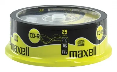Produktbild von Maxell CD-R 80XL 52x 25 Pack, CD-R, 700 MB, 52x, Spindel