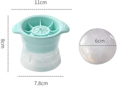 Image de Moules à glaçons ronds de 6 cm | Bac à glaçons pour des glaçons parfaits | Grand moule à glaçons pour le whisky et les cocktails | Lot de moules à glaçons clairs