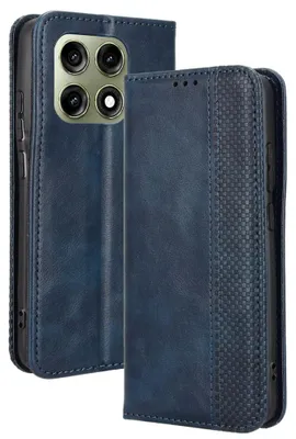 Produktbild von Coverup Vintage Style Klapphülle - Motorola Edge 70 Pro Hülle - Blau
