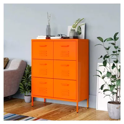 Produktbild von Schubladenschrank, Orange, 80 x 35 x 101,5 cm, Stahl