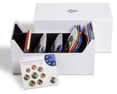 Produktbild von Leuchtturm Sammelbox L 180 aus INTERCEPT®-Material 331x160x185mm schützt Münzen Medaillen Dokumente vor Oxidation