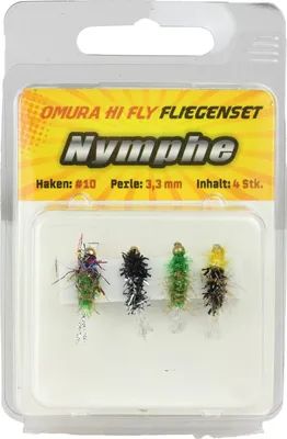 Produktbild von FTM Fliegenset Nymphe #10 - 4 Fliegen im Set