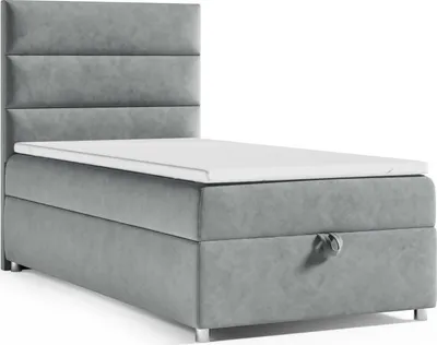 Produktbild von Best for Home Boxspringbett mit Bettkasten Trinity K4-SINGLE 70x200 Bonellfederkern inkl. Topper - Grau