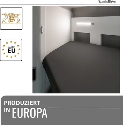 Produktbild von Spannbettlaken VW Grand California 600 2 tlg. Hochbett ® Grau