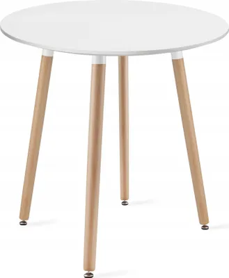 Zdjęcie produktu dla Stół Okrągły Biały do Jadalni Kuchni Salonu ONE 60cm Nowoczesny Styl