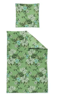 Produktbild von Irisette Mako-Satin Bettwäsche Set Bettwäsche 2 teilig Bettbezug 135 x 200 cm Kopfkissenbezug 80 x 80 cm Eos 8287-40 grün