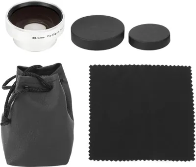 Immagine prodotto di Lente aggiuntiva in vetro ottico argento con ingrandimento grandangolare 0,45x per obiettivi da 30,5 mm