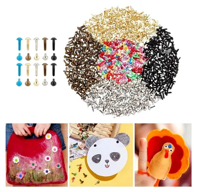 Produktbild von 500 Büroklammern, Bastelnadeln, Reißnägel für DIY-Projekte und Scrapbooking