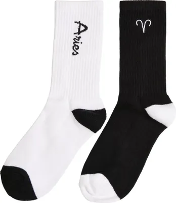 Obrázek produktu pro Ponožky Mr. Tee Zodiac Socks 2-Pack black/white aries - 43–46
