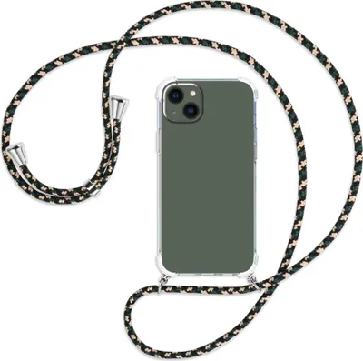 Produktbild von Handykette Backcover-Schutzhülle mit Band (Metall silberfarben) für Apple iPhone 14 Plus (6.7'') - camouflage
