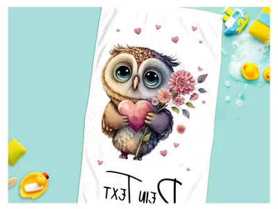 Produktbild von Handtuch Badetuch mit Namen personalisiert Eule Duschtuch als Geschenk für Paare - kuschelig weich - 100x50cm