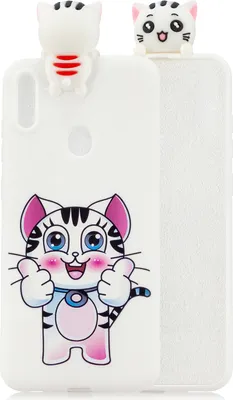 Produktbild von Für Samsung A11 Soft TPU Back Cover 3D Cartoon Malerei Handy Fall Shell Kitten