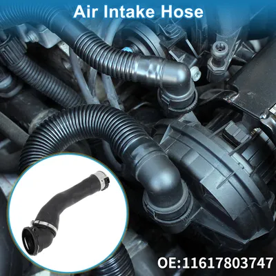 Image de Tuyau D'Admission D'Air Du Moteur N°11617803747 Tuyau D'Admission D'Air Pour Filtre À Air Pour Bmw Série 5 E60 520D 2006-2009 En Caoutchouc Avec Colliers
