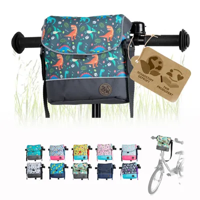 Produktbild von BAMBINIWELT Lenkertasche Tasche für Puky für Woom Laufrad Räder Roller Fahrrad Fahrradtasche für Kinder wasserabweisend mit Schultergurt, Modell 16