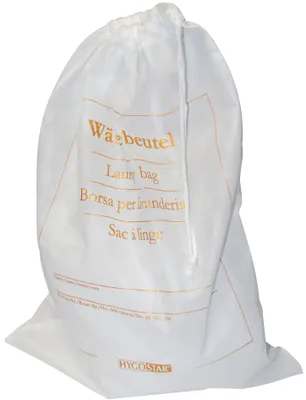 Obrázek produktu pro Hygostar 55820 Wäschebeutel Soft golden bedruckt PP weiß 54 x 38 cm