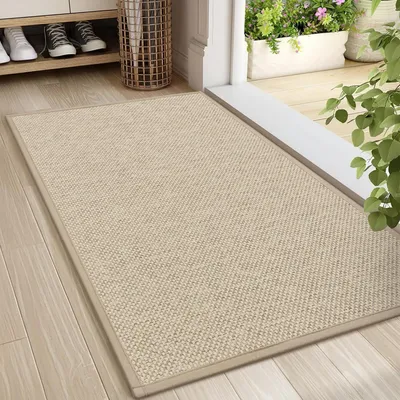 Image de Tapis de sol antidérapant, lavable, pour intérieur, tapis d'entrée anti-saleté, 60 x 90 cm, couleur kaki