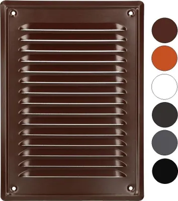 Zdjęcie produktu dla KOTARBAU® Kratka wentylacyjna 230x165 mm Kratka wywiewna Wkrecana Malowana Wentylacja kominowa Brazowa Siatka przeciw owadom odporna na korozje