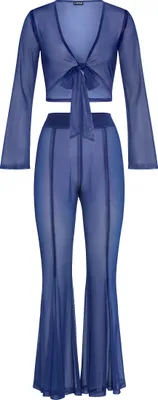 Produktbild von LSCN by Lascana Langarmshirt 2 -teilig blau Größe 40