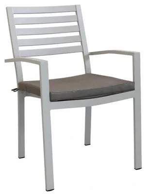 Immagine prodotto di Poltrona Formentera con Cuscino 46x62x84 h cm in Alluminio Tortora