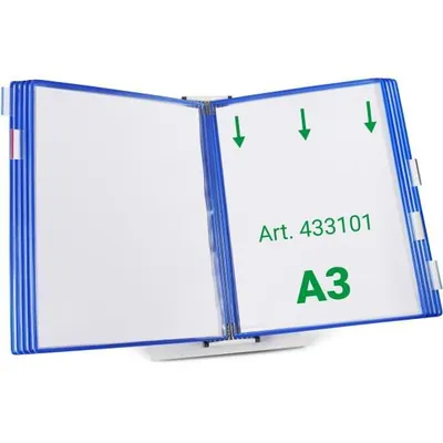 Produktbild von tarifold Sichttafelsystem 433101 DIN A3 blau mit 10 St. Sichttafeln, 1 St.