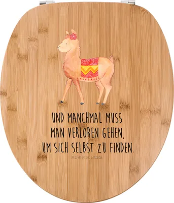 Produktbild von Mr. & Mrs. Panda Toilettendeckel Alpaka Stolz - Transparent - Geschenk, WC Brille, Klodeckel, Lama, Sitz, WC-Sitz, Deckel