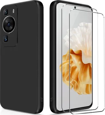 Image de 2in1 Set de protection pour le Huawei P30 se compose de 2x 9H film en verre de protection d'écran et 1x étui en silicone - Housse en noir