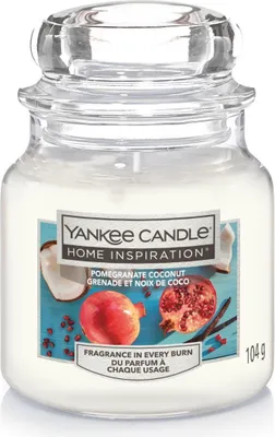 Produktbild von Yankee Candle Duftkerze Kleines Glas Pomegranate Coconut 104 g, weiß