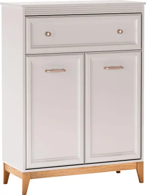 Produktbild von MIRJAN24 Sideboard Windsor W-6, Stilvoll Wohnzimmer, Sideboard mit zwei Drehtüren und eins Schubladen (Farbe: Cashmere)