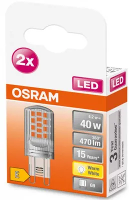 The image shows the packaging of an OSRAM LED light bulb.