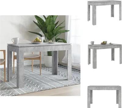 Produktbild von vidaXL Esstisch Betongrau 120x60x76 cm Holzwerkstoff - Esstische