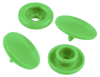 50 Set farbenfrohe Druckknöpfe rund 12mm pistaziengrün