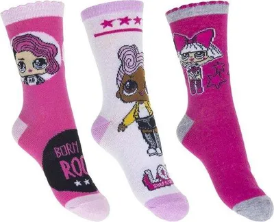 Image de Lol Suprise 3 paires de chaussettes - Maat 23/26