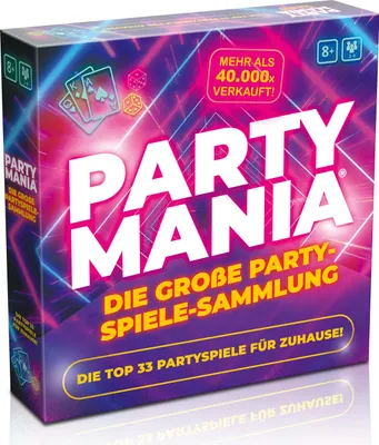 Produktbild von Gomazing Partymania Partyspiele Sammlung mit 33 Spielen ab 8 Jahren