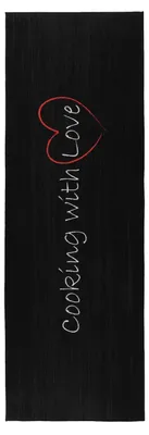 Produktbild von Teppich Pyron 225 Schwarz 60x180 cm – Pflegeleicht & Strapazierfähig