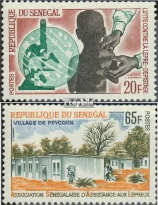 Produktbild von Briefmarken Senegal 1965 Mi 296-297 (kompl.Ausg.) postfrisch Kampf gegen Lepra