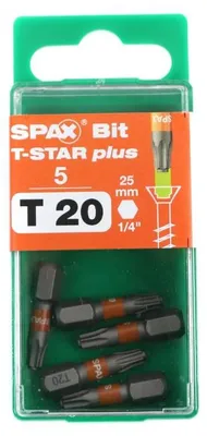 Produktbild von SPAX T20 T-STAR Plus Bits 5 St. 5000009192209