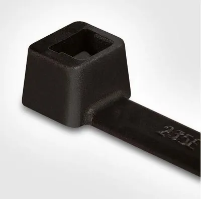 Immagine prodotto di Fascette HellermannTyton dentate internamente Serie T (L x L) 210 mm x 4,7 mm T80R-W-BK-C1 Colore: nero 100 pz