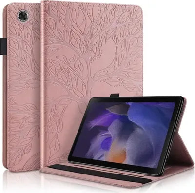 Produktbild von Für Samsung Galaxy Tab A9 Baum Muster Kunstleder Hülle Cover Tasche Case Rosa
