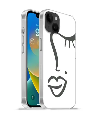 Produktbild von MuchoWow® Handyhülle Schutzhülle Hülle für Apple iPhone 14 Plus - Soft case Frau - Schwarz - Weiß - Abstrakt Silikon Softcase Handy Hülle - Abbildung