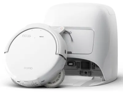 Zdjęcie produktu dla DJI ROMO S (Water Tank Version), Bez worka, Biały, Okrągły, Worek na kurz, Ładowanie, Mop washing, 0,26 l